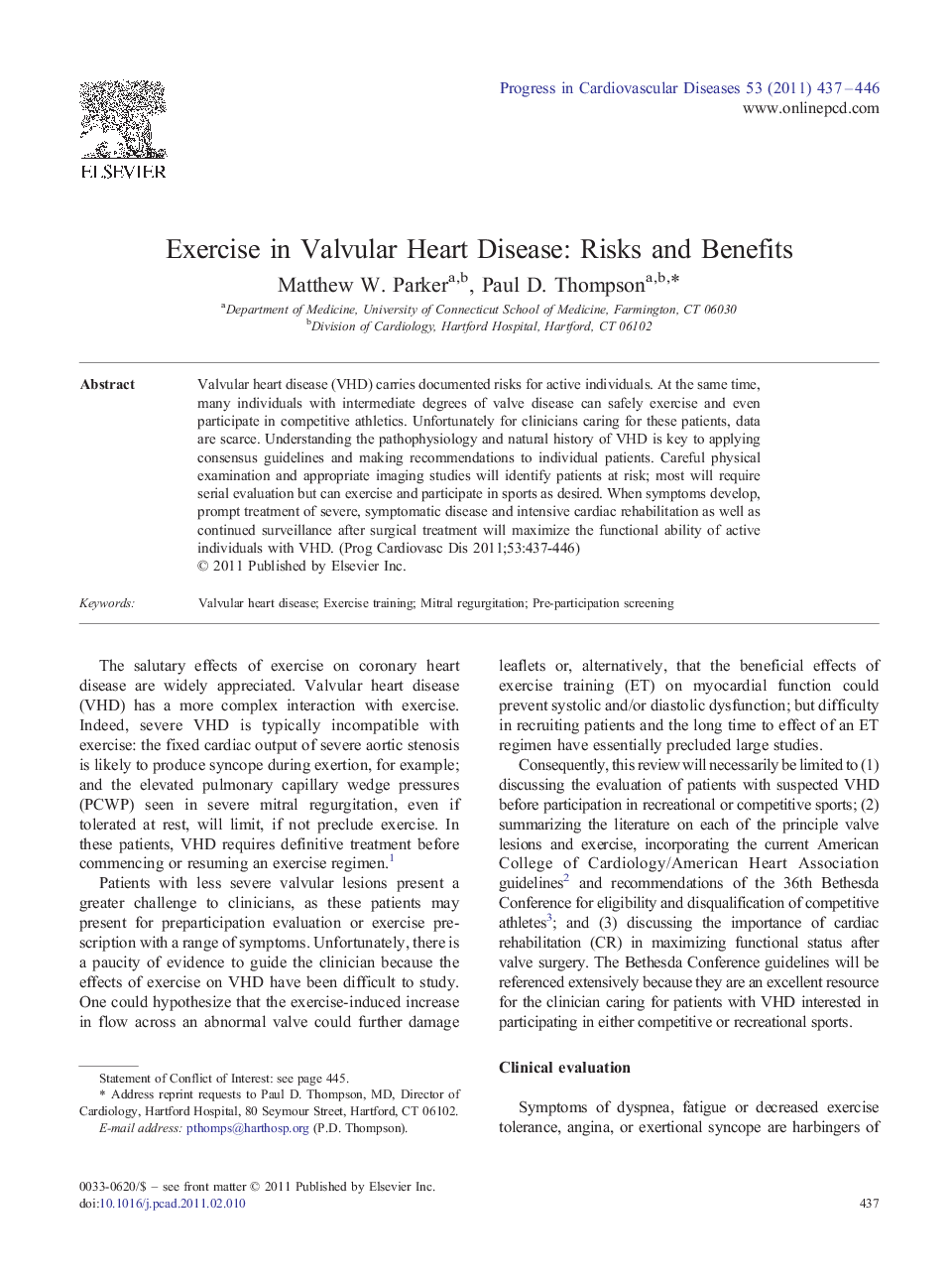 Exercise in Valvular Heart Disease: Risks and Benefits 