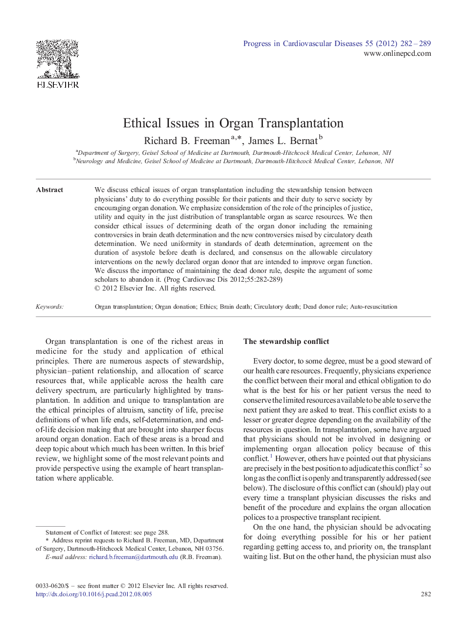 Ethical Issues in Organ Transplantation 