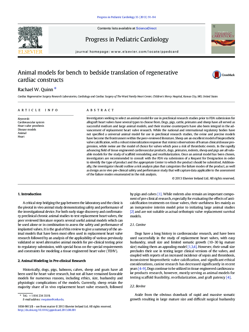 Animal models for bench to bedside translation of regenerative cardiac constructs