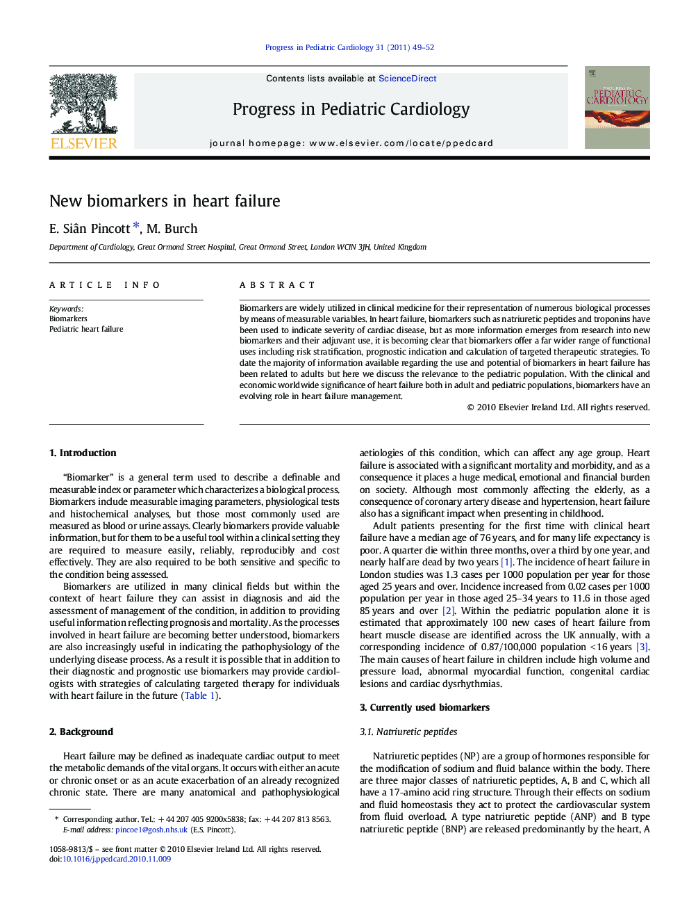 New biomarkers in heart failure