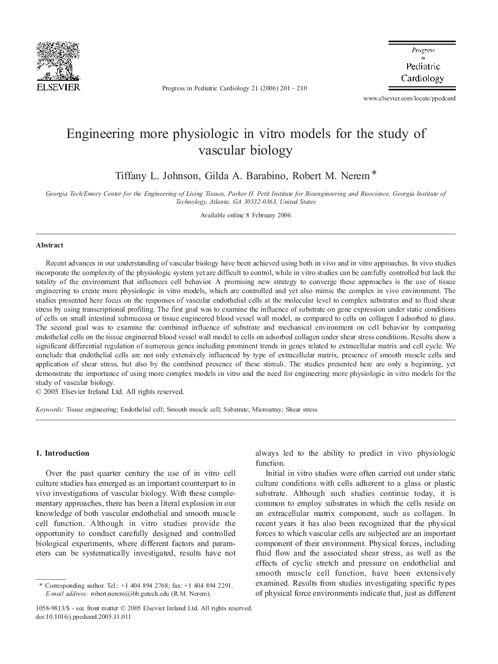 عکس صفحه اول مقاله: Engineering more physiologic in vitro models for the study of vascular biology Engineering more physiologic in vitro models for the study of vascular biology