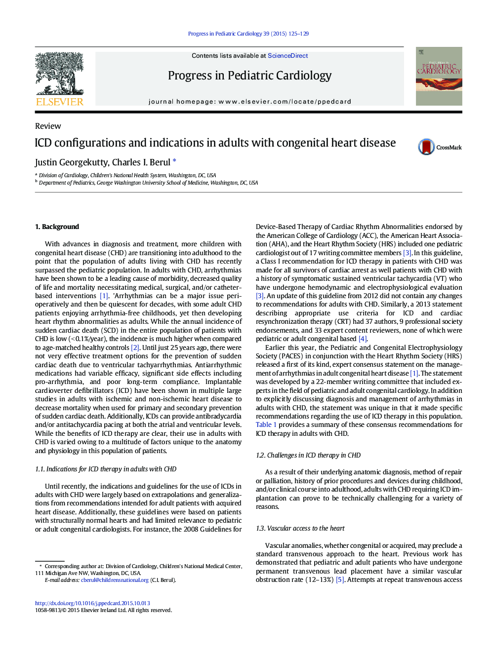 ICD configurations and indications in adults with congenital heart disease