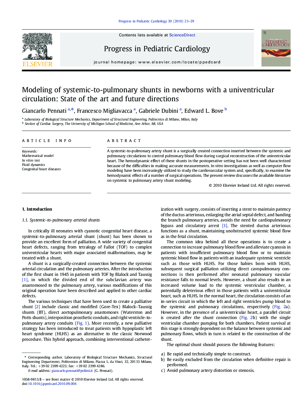 Modeling of systemic-to-pulmonary shunts in newborns with a univentricular circulation: State of the art and future directions