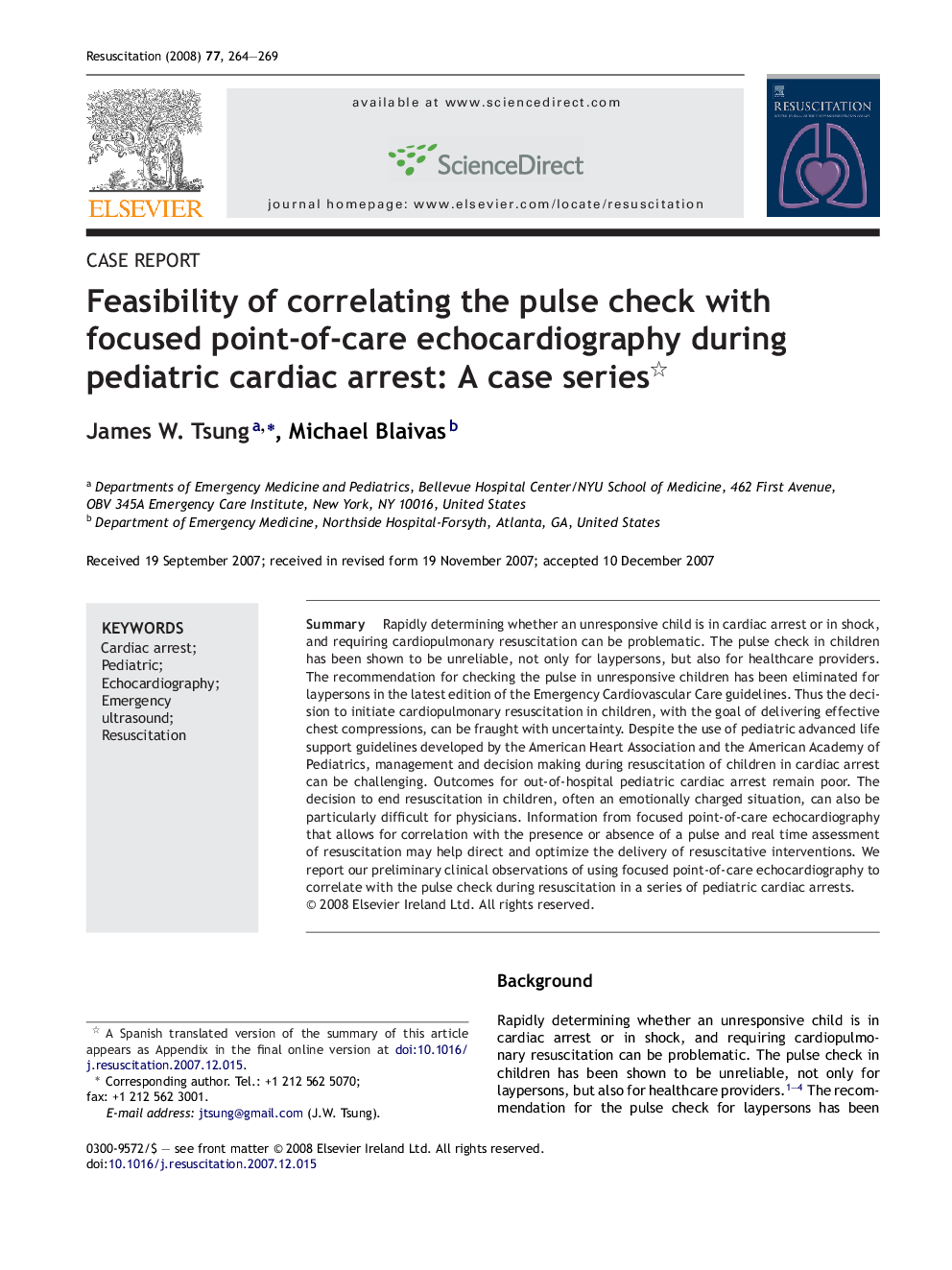 Feasibility of correlating the pulse check with focused point-of-care echocardiography during pediatric cardiac arrest: A case series 