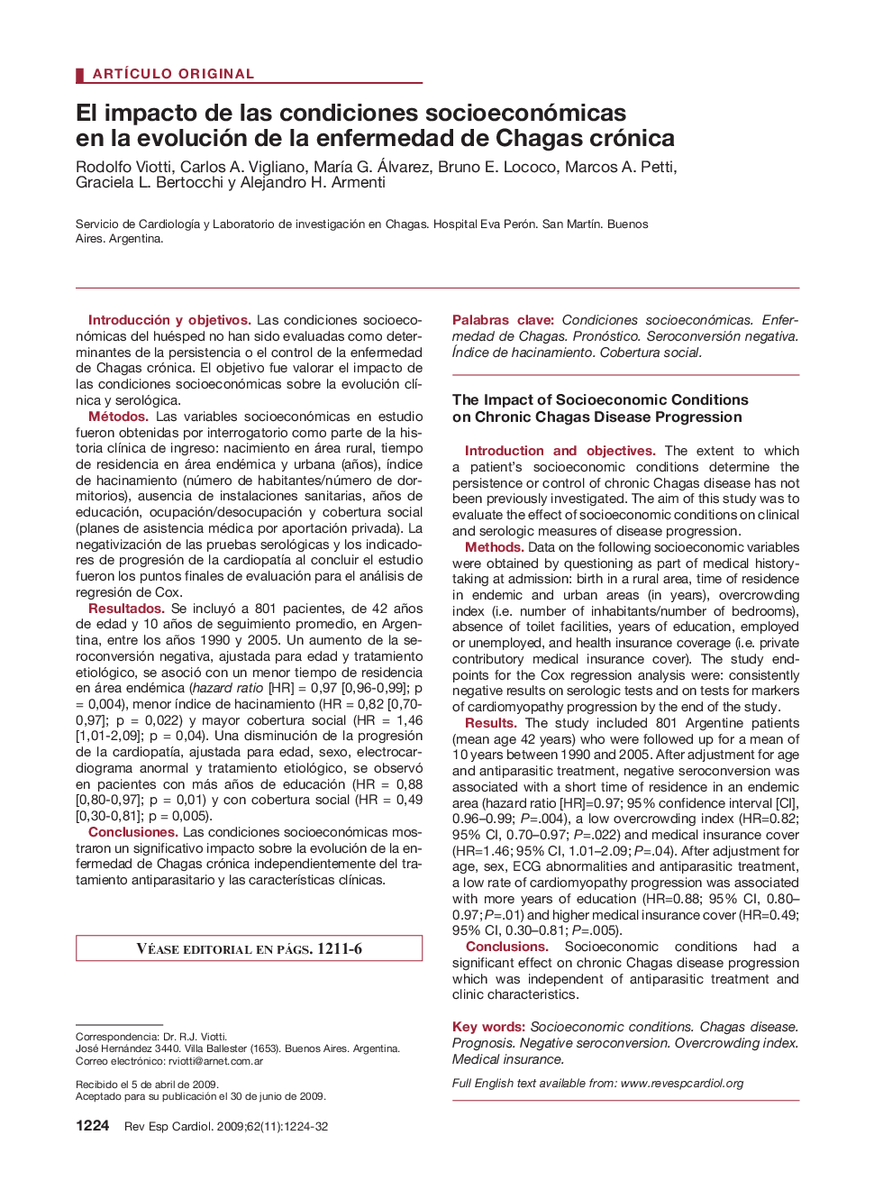 El impacto de las condiciones socioeconómicas en la evolución de la enfermedad de Chagas crónica