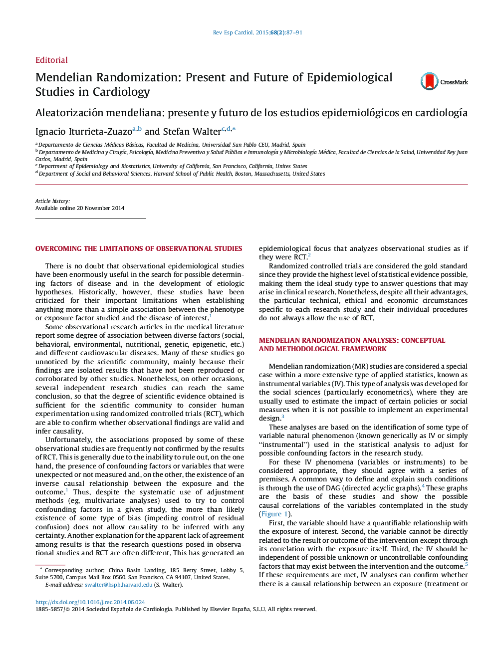 Mendelian Randomization: Present and Future of Epidemiological Studies in Cardiology