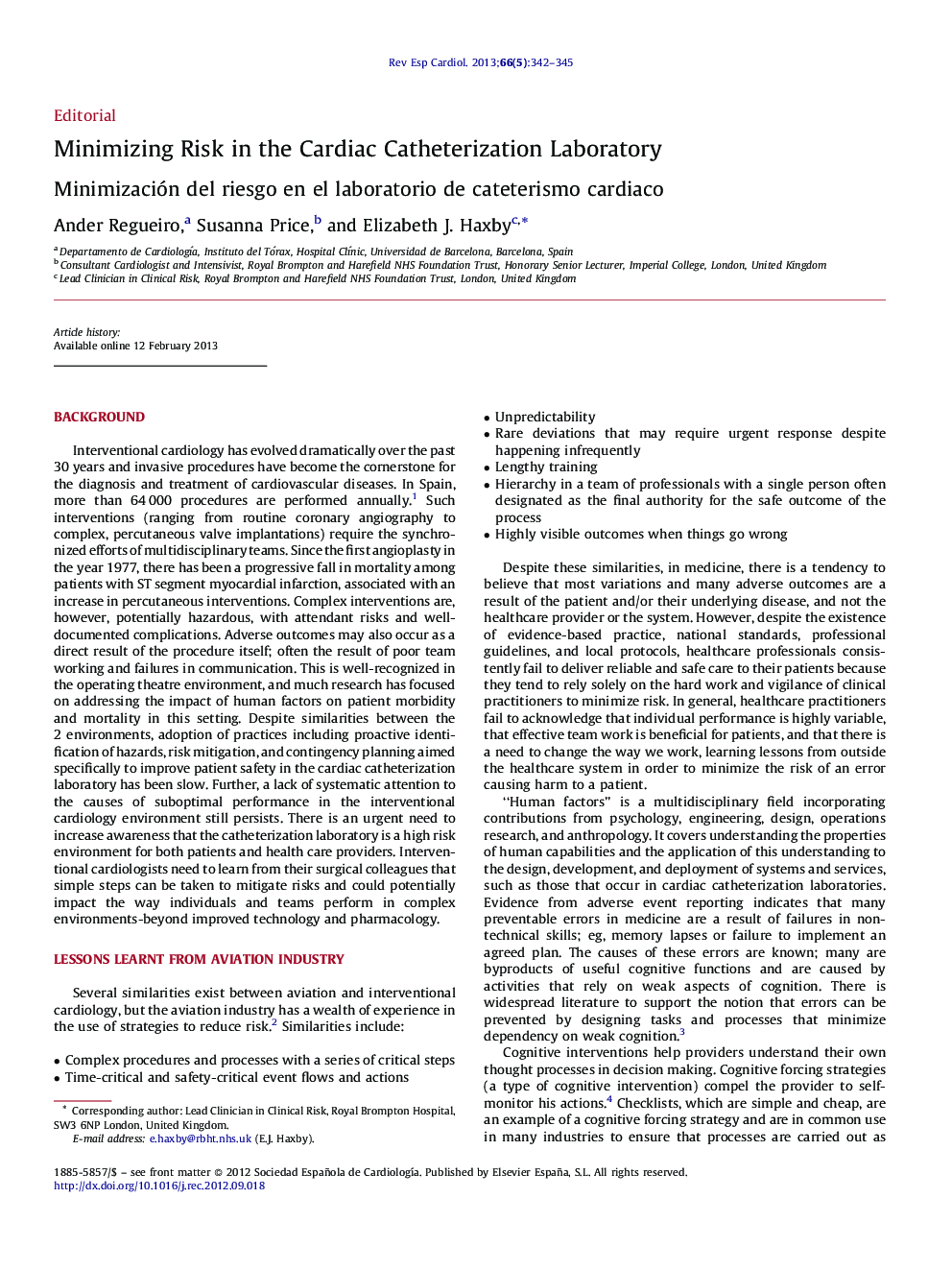 Minimizing Risk in the Cardiac Catheterization Laboratory