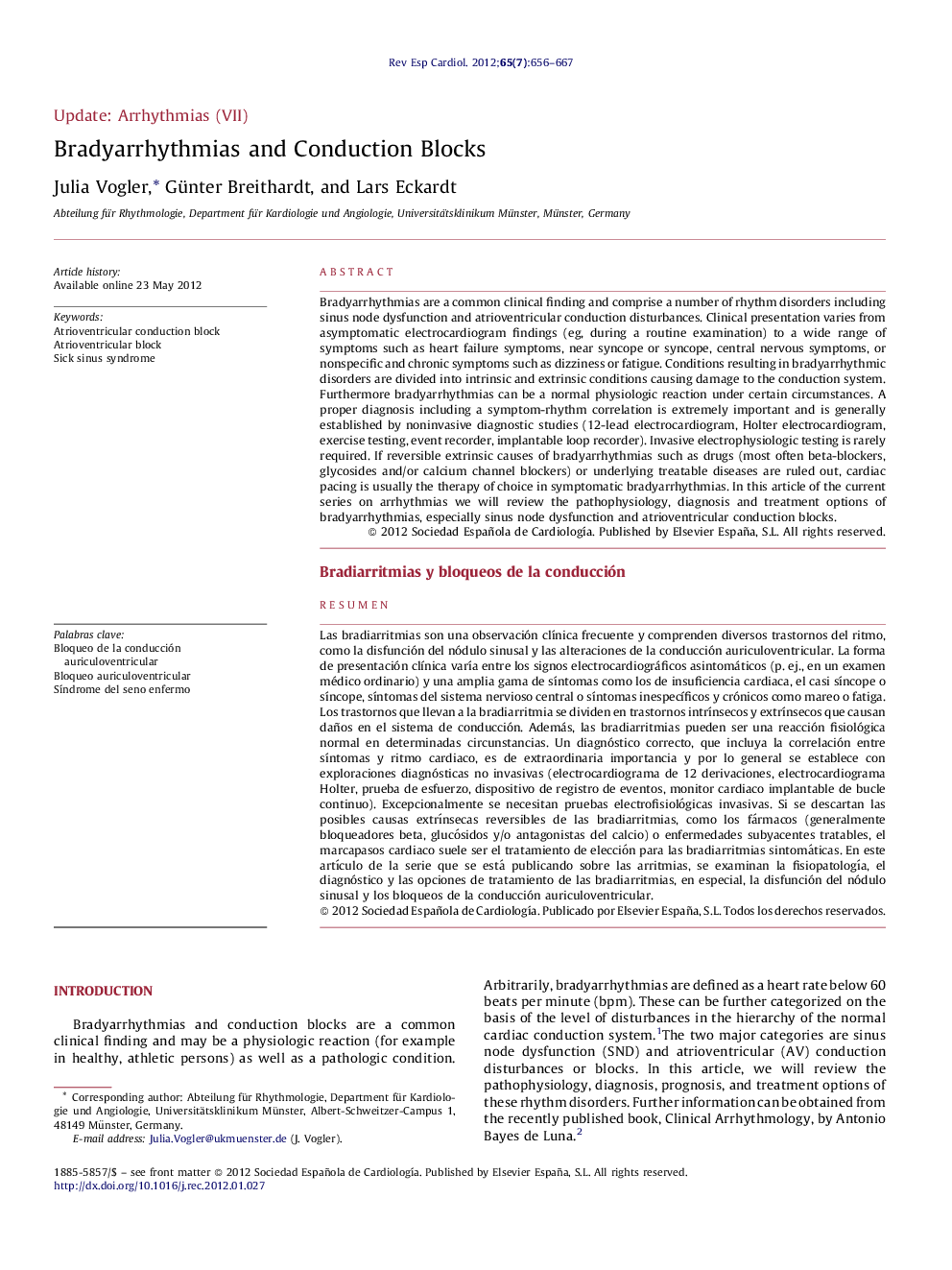 Bradyarrhythmias and Conduction Blocks