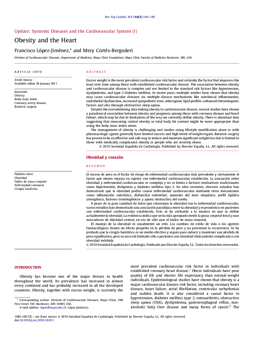 Obesity and the Heart