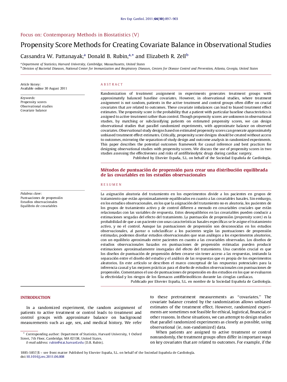 Propensity Score Methods for Creating Covariate Balance in Observational Studies