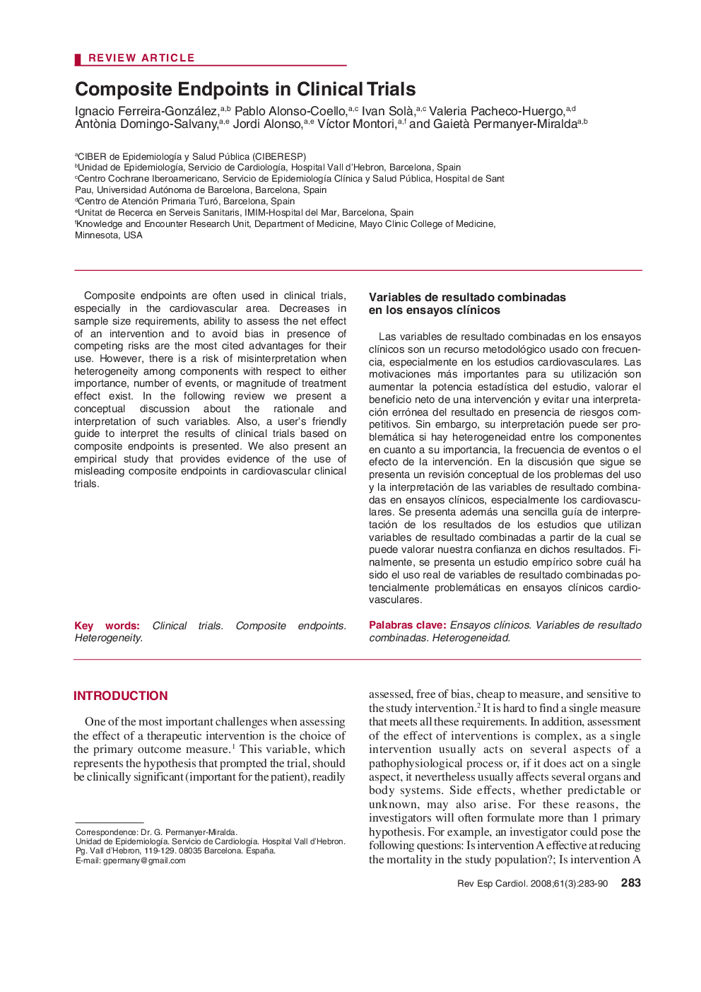 Composite Endpoints in Clinical Trials