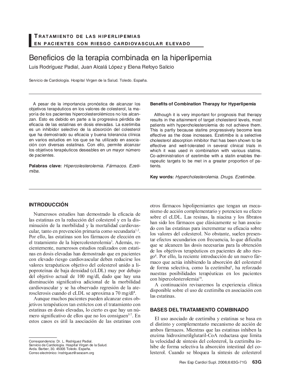 Beneficios de la terapia combinada en la hiperlipemia