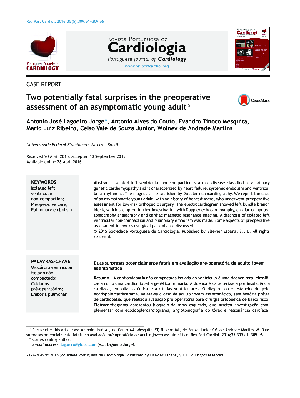 Two potentially fatal surprises in the preoperative assessment of an asymptomatic young adult