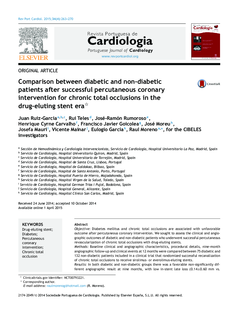 Comparison between diabetic and non-diabetic patients after successful percutaneous coronary intervention for chronic total occlusions in the drug-eluting stent era 