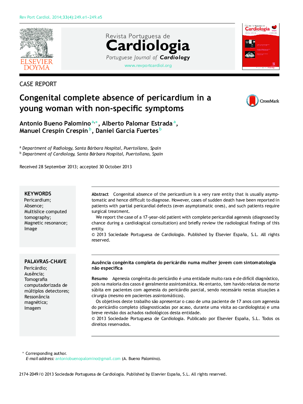 Congenital complete absence of pericardium in a young woman with nonâspecific symptoms