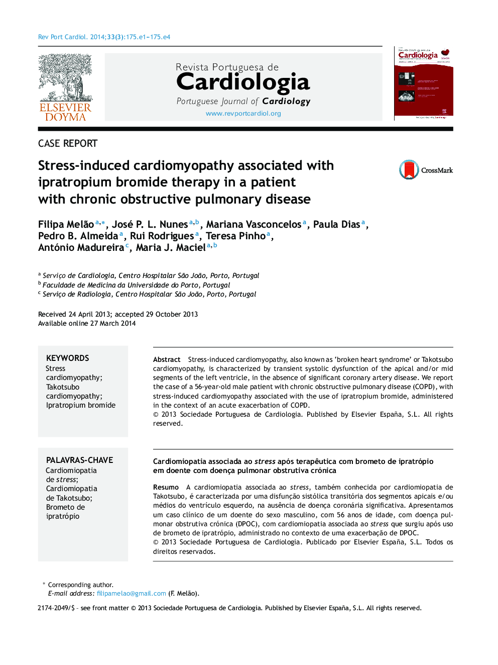 Stress-induced cardiomyopathy associated with ipratropium bromide therapy in a patient with chronic obstructive pulmonary disease