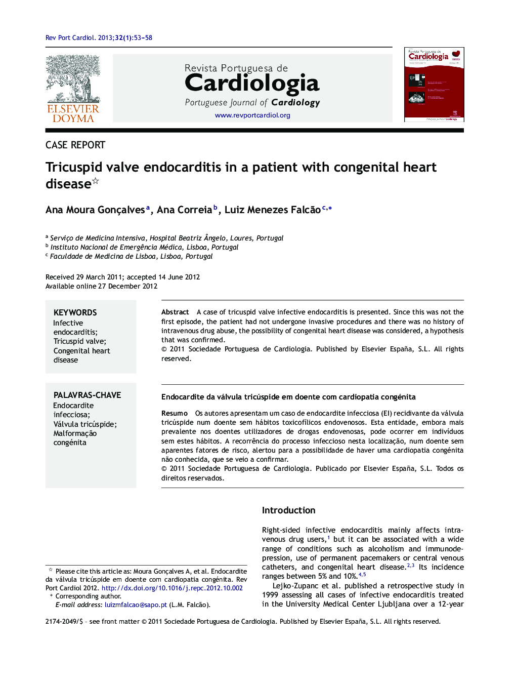 Tricuspid valve endocarditis in a patient with congenital heart disease 