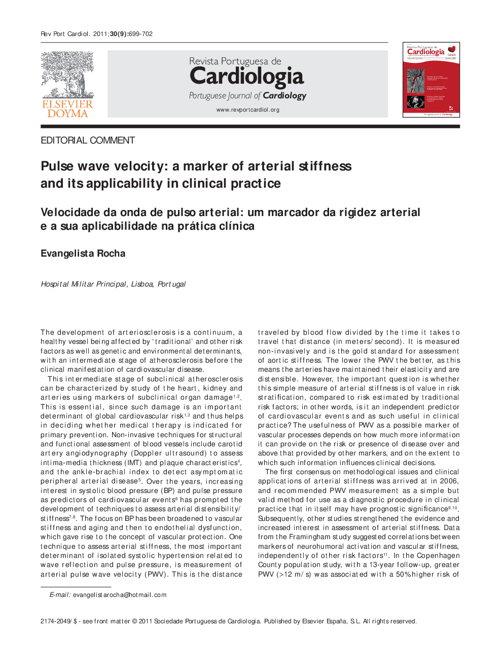 Pulse wave velocity: a marker of arterial stiffness and its applicability in clinical practice