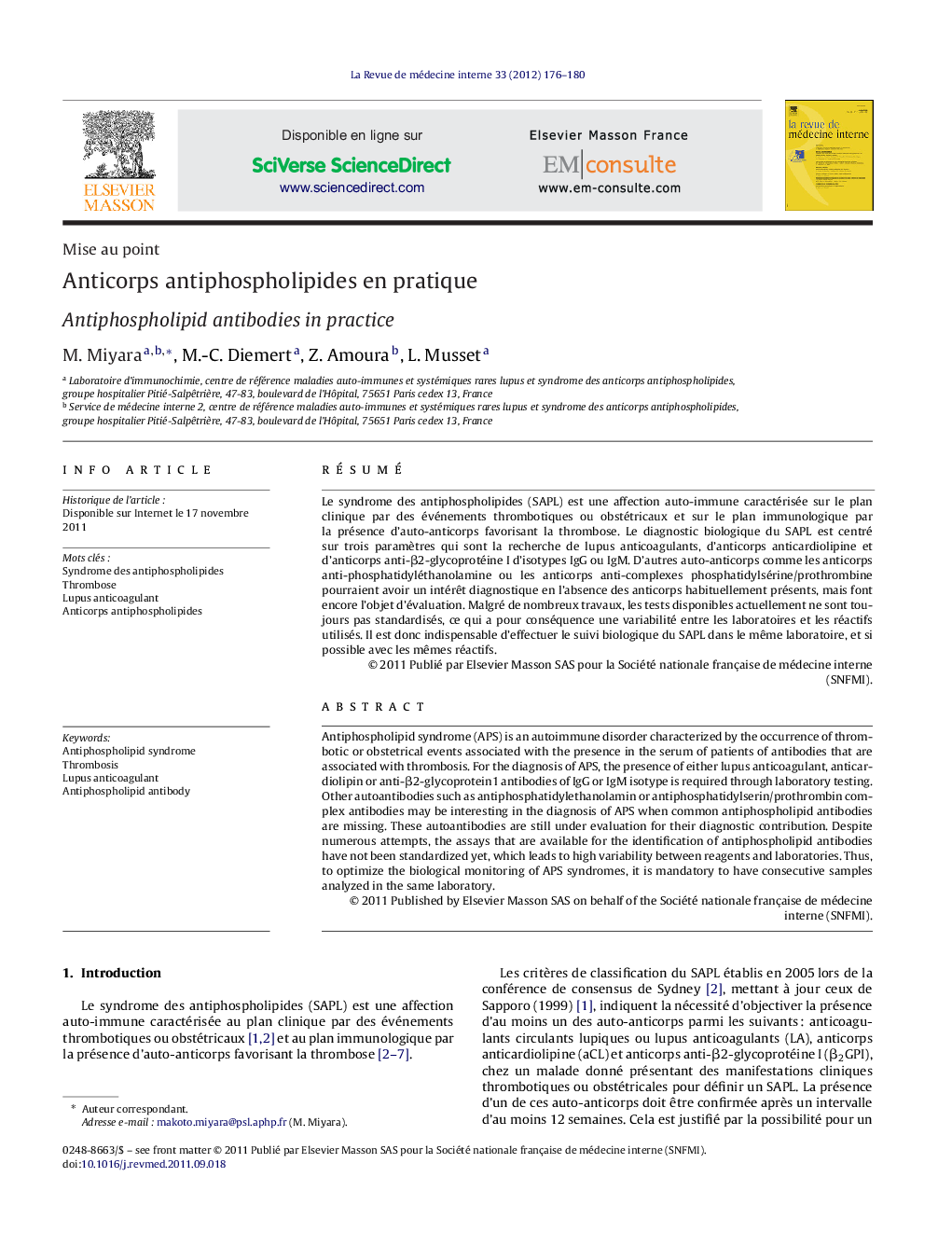 Anticorps antiphospholipides en pratique