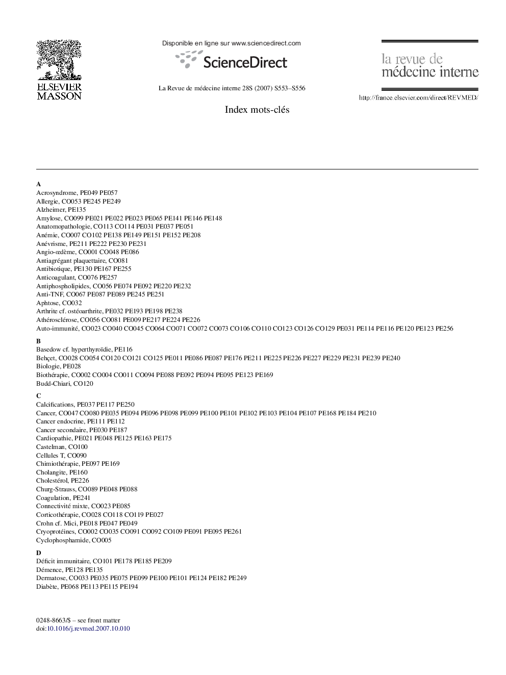 Index mots-cles