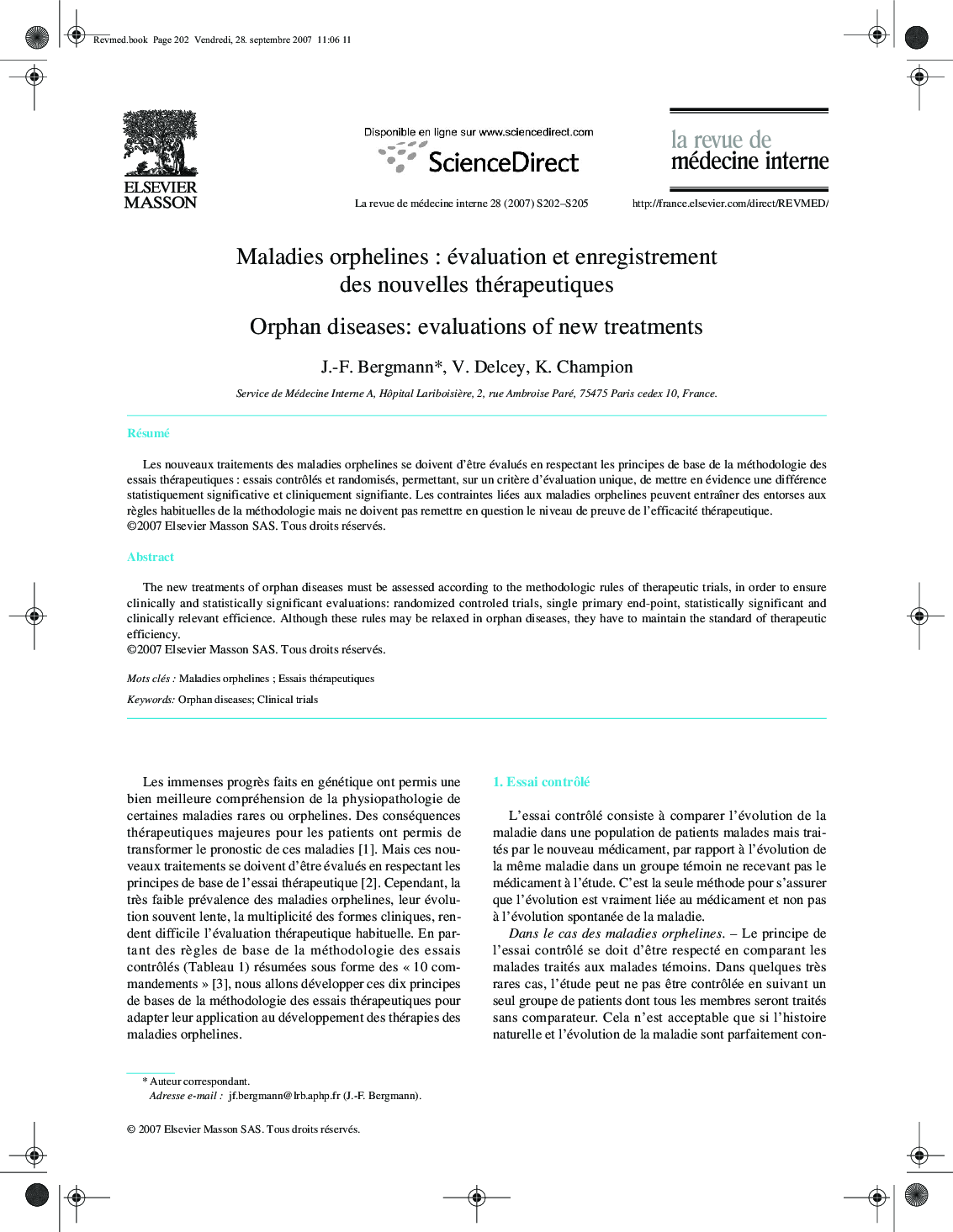 Maladies orphelines : évaluation et enregistrement des nouvelles thérapeutiques