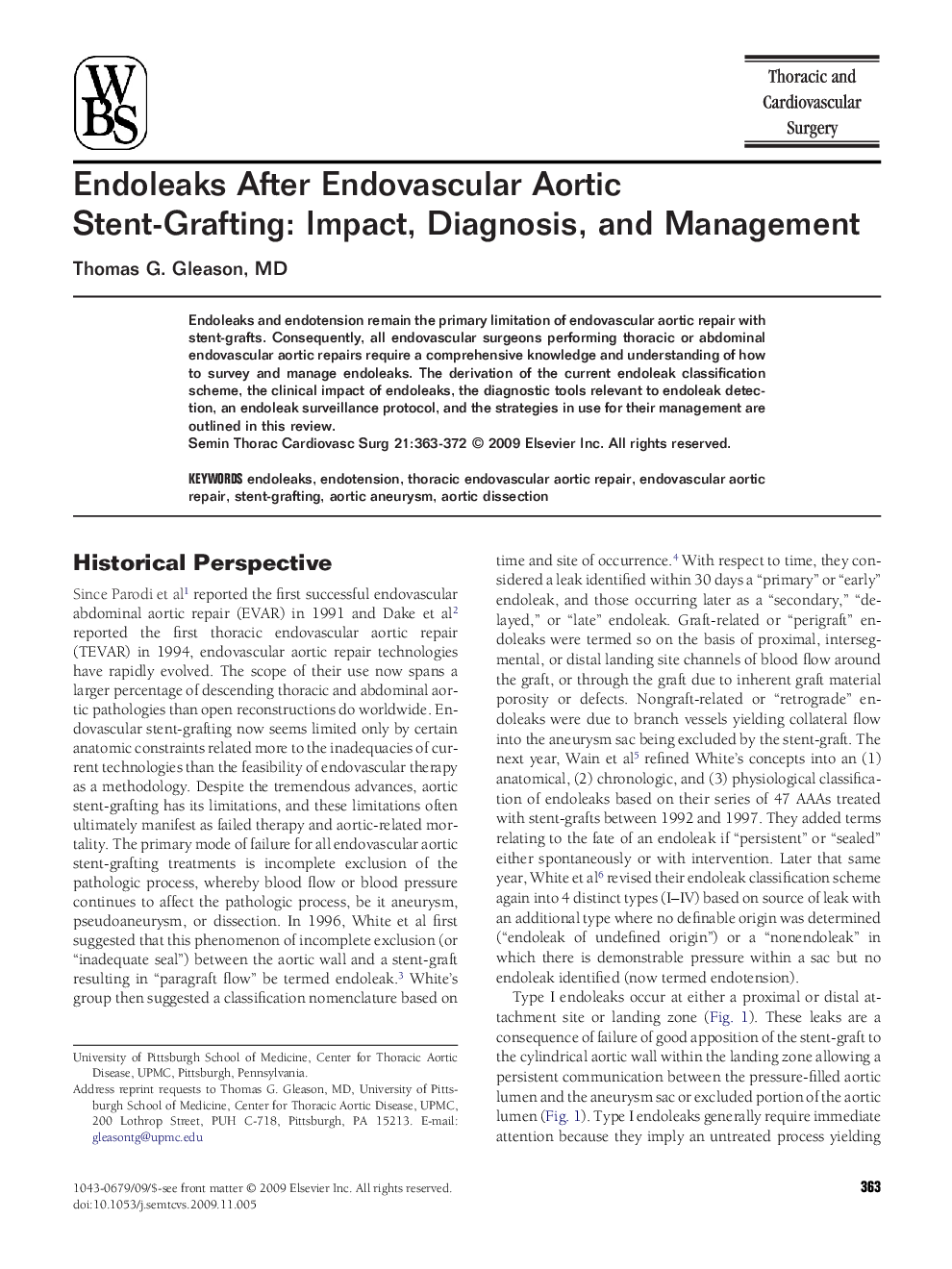 Endoleaks After Endovascular Aortic Stent-Grafting: Impact, Diagnosis, and Management