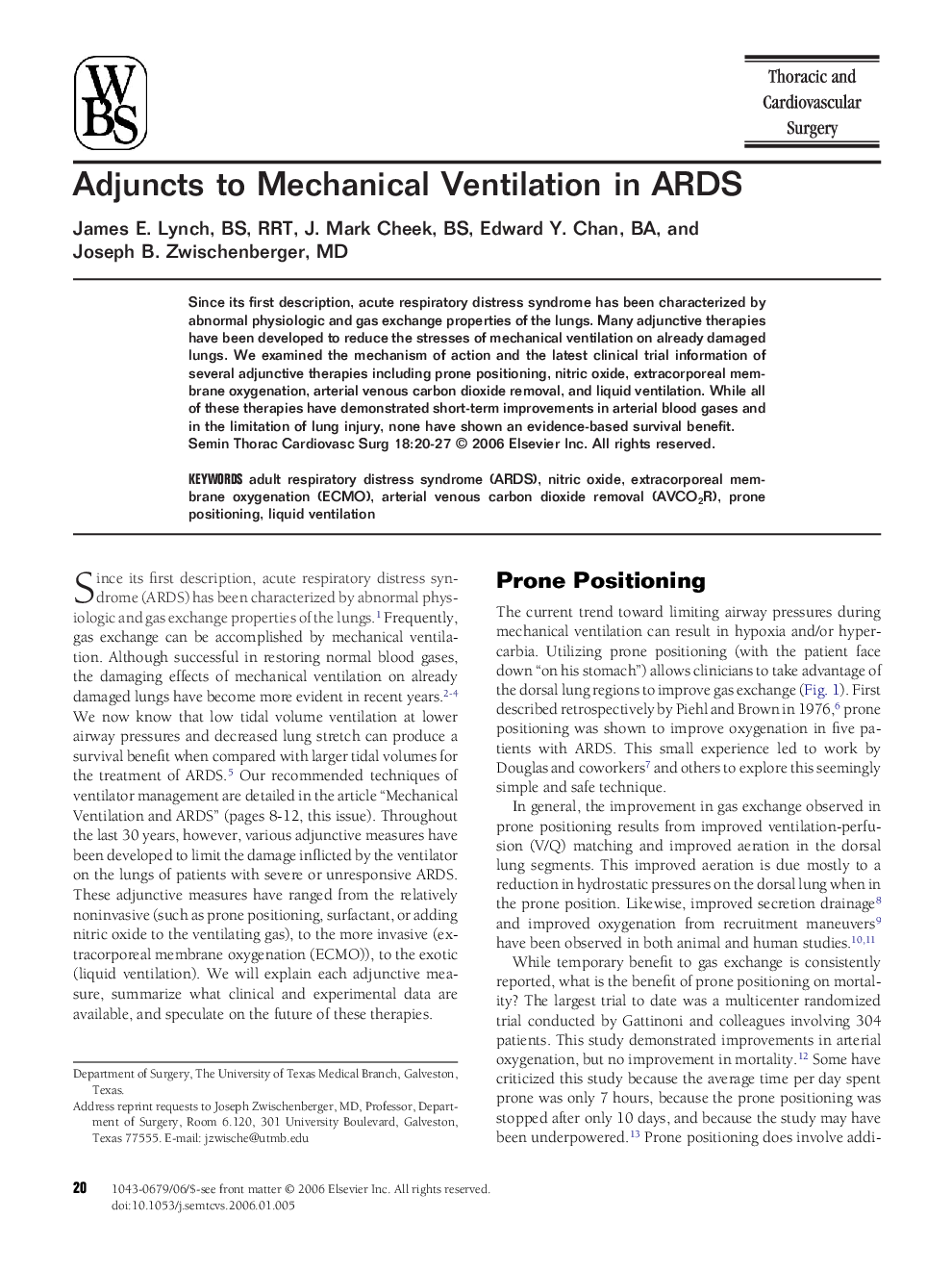 Adjuncts to Mechanical Ventilation in ARDS