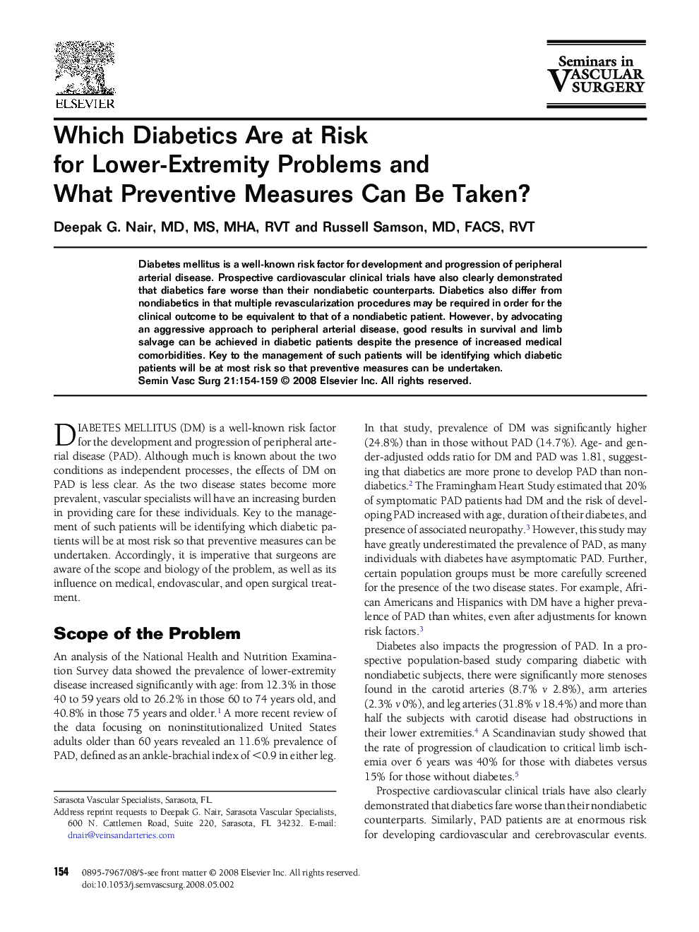 Which Diabetics Are at Risk for Lower-Extremity Problems and What Preventive Measures Can Be Taken?