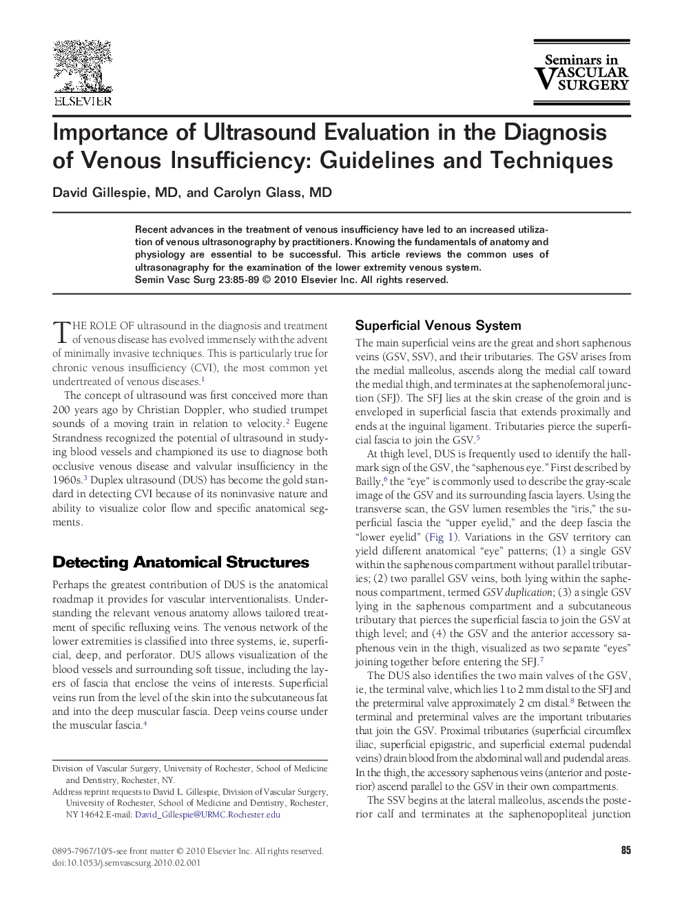 Importance of Ultrasound Evaluation in the Diagnosis of Venous Insufficiency: Guidelines and Techniques
