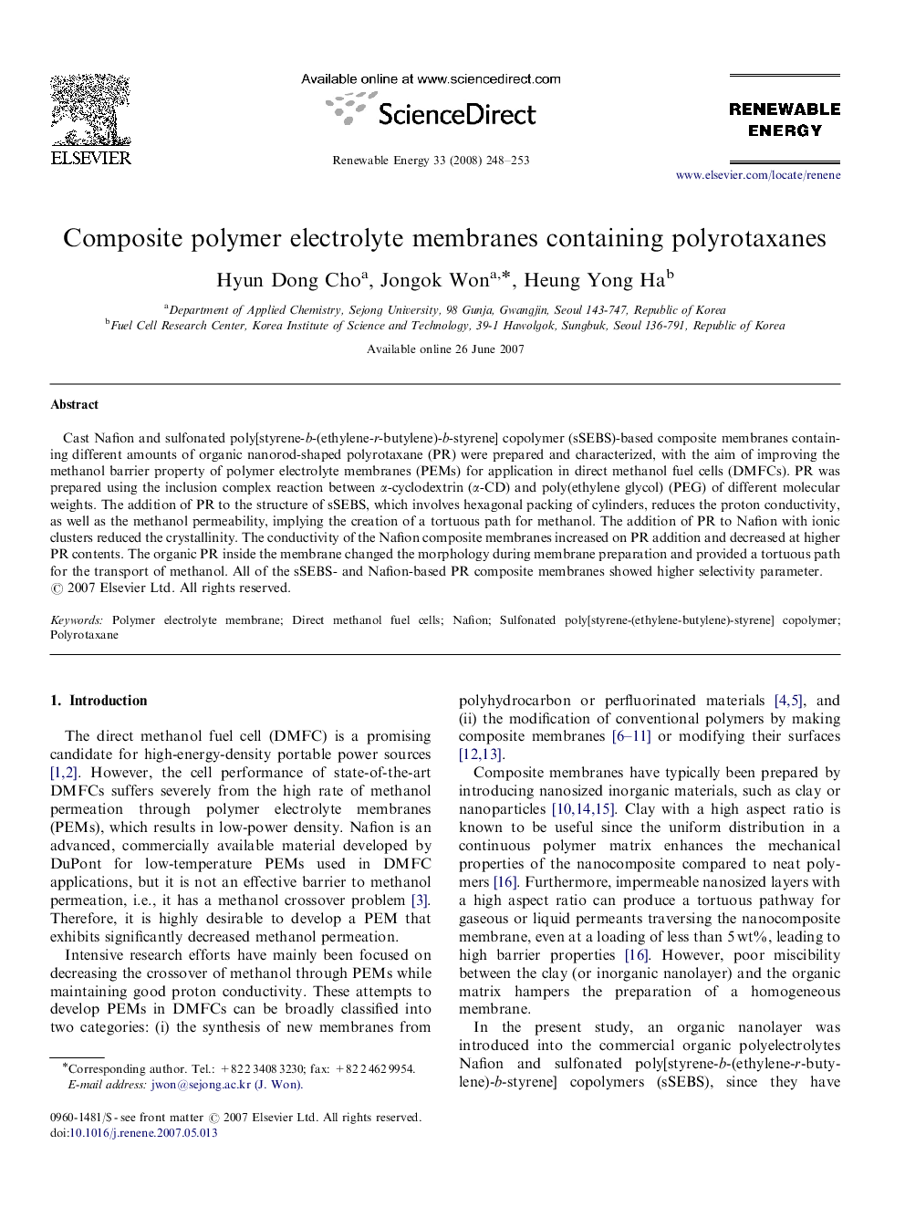 Composite polymer electrolyte membranes containing polyrotaxanes