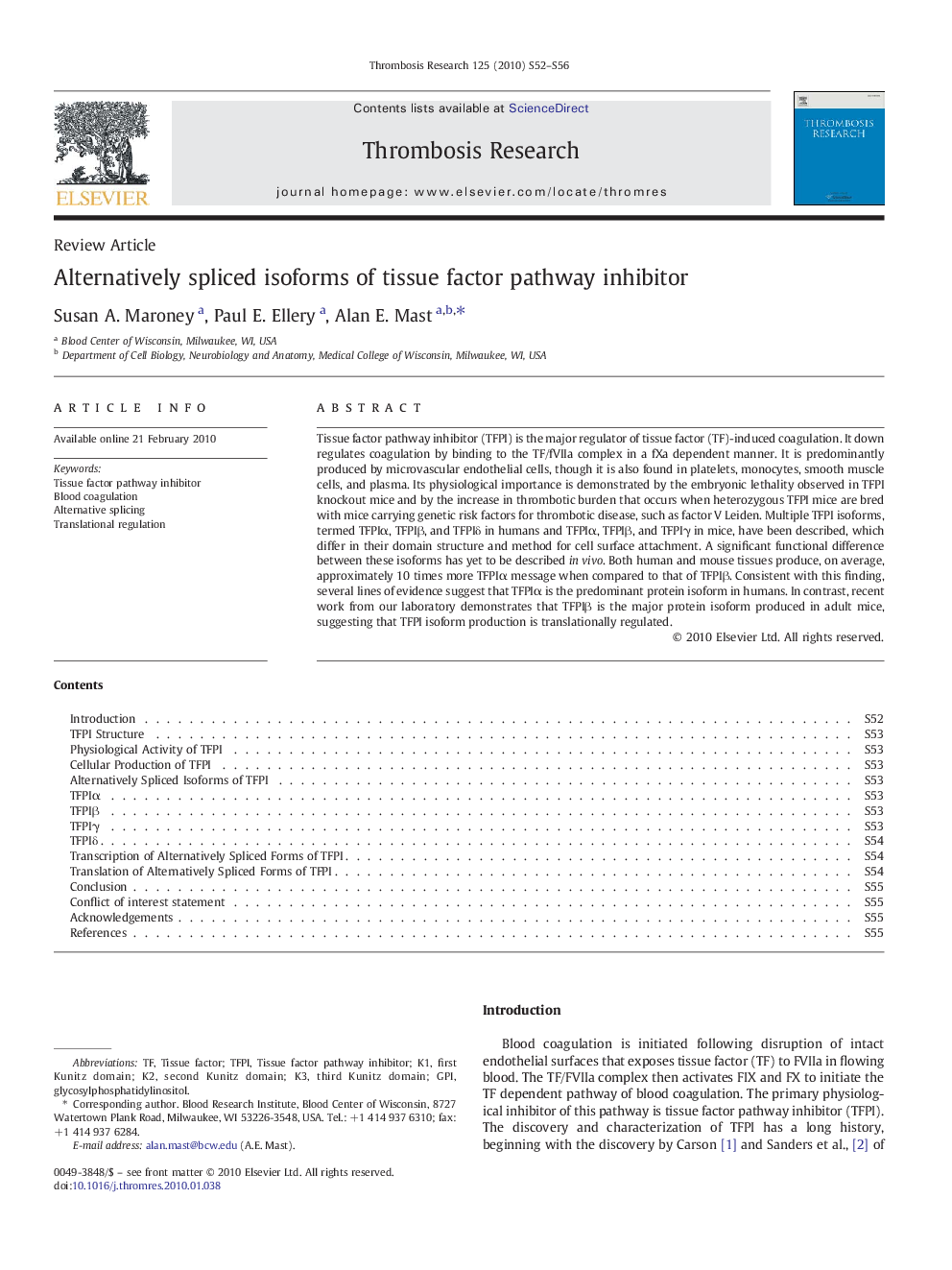 Alternatively spliced isoforms of tissue factor pathway inhibitor