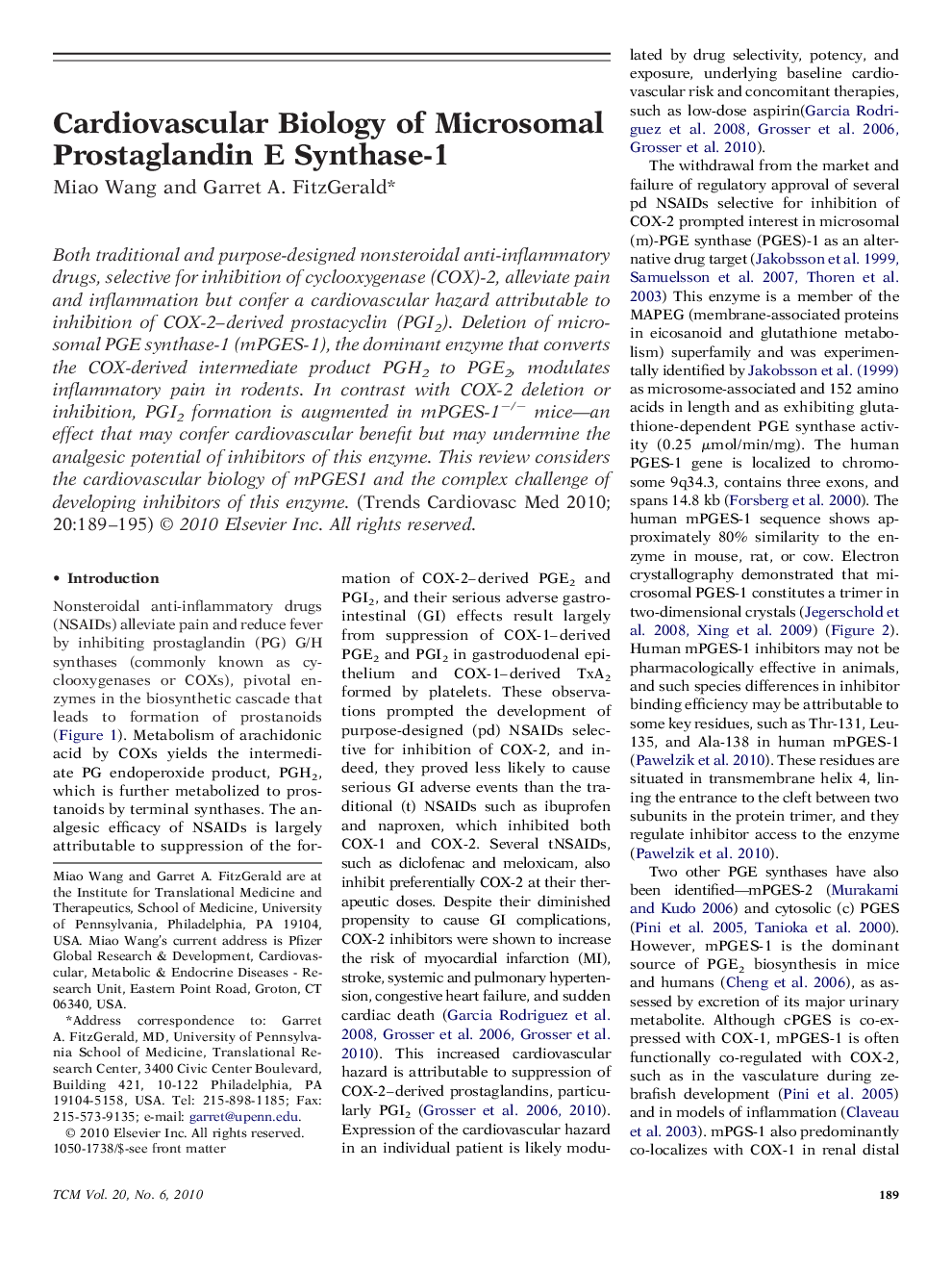 Cardiovascular Biology of Microsomal Prostaglandin E Synthase-1 