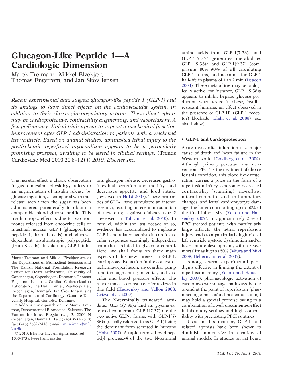 Glucagon-Like Peptide 1—A Cardiologic Dimension