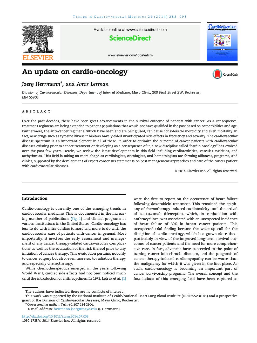 An update on cardio-oncology 