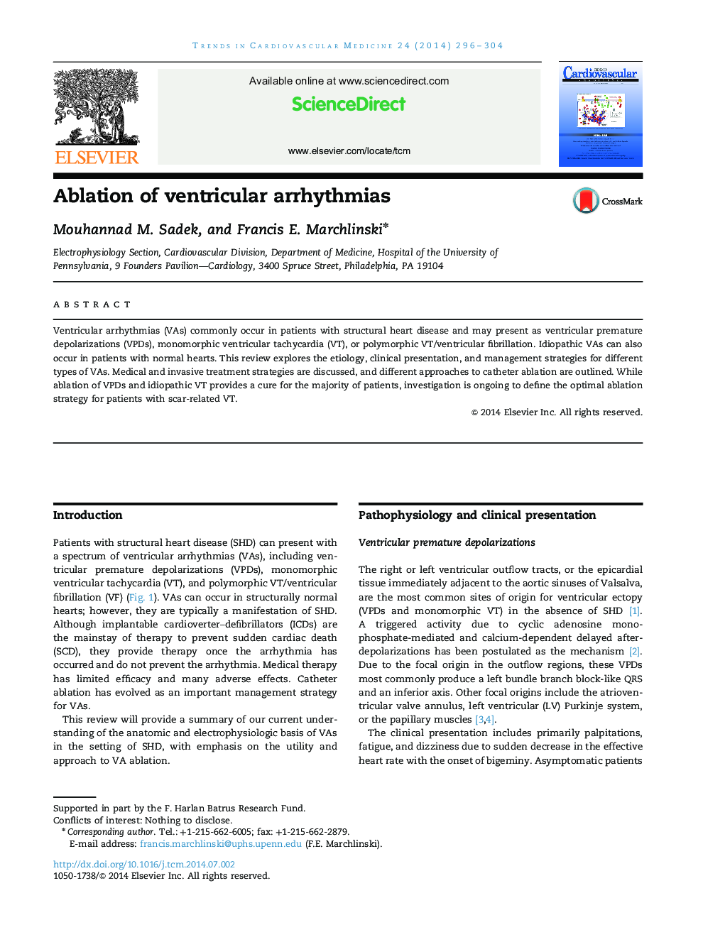 Ablation of ventricular arrhythmias 