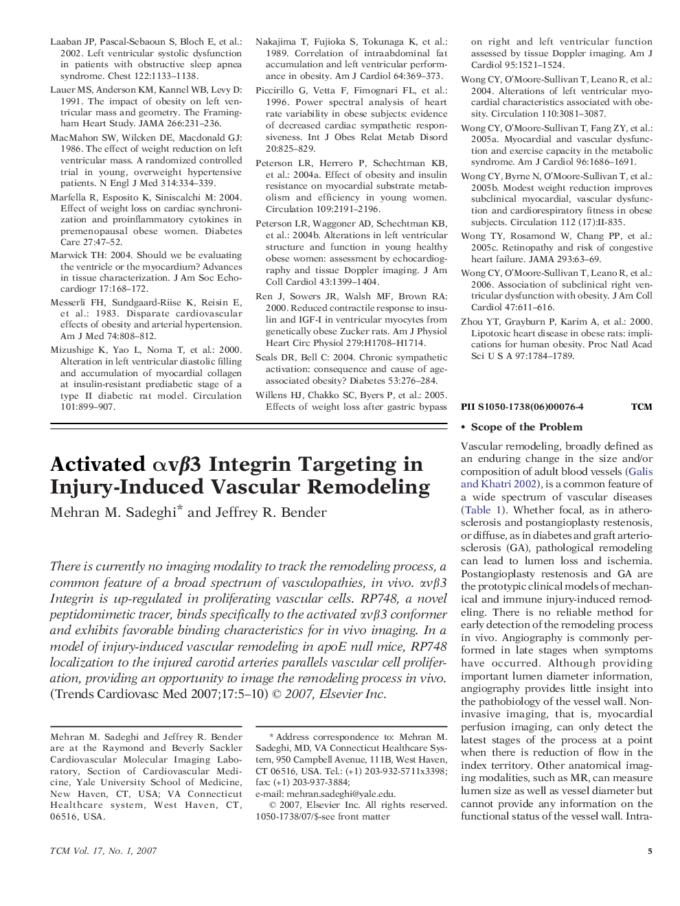 Activated αvβ3 Integrin Targeting in Injury-Induced Vascular Remodeling