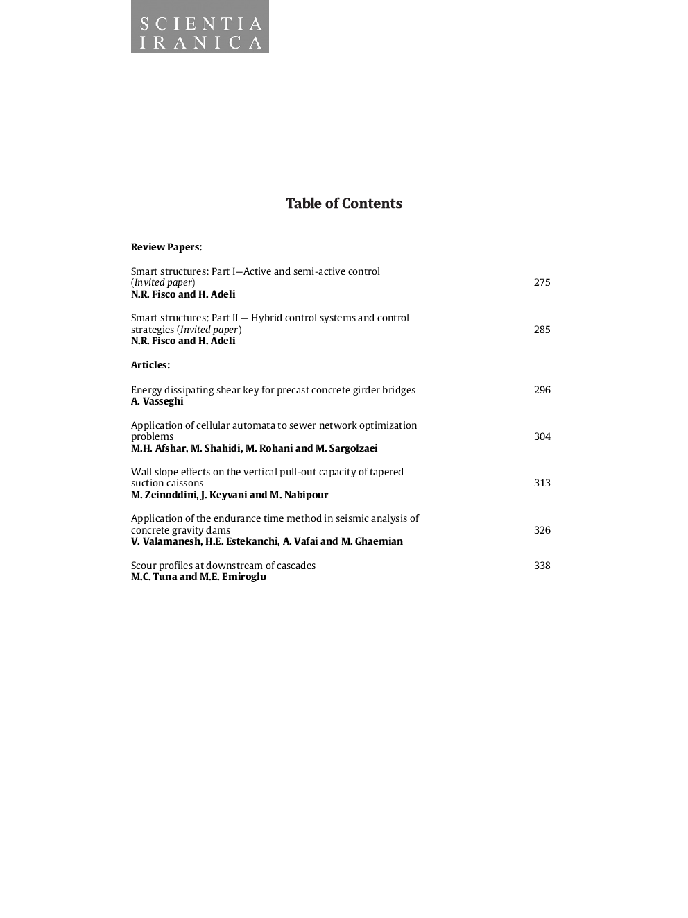 عکس صفحه اول مقاله: Contents Contents