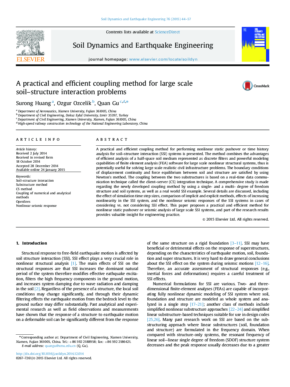 A practical and efficient coupling method for large scale soil–structure interaction problems