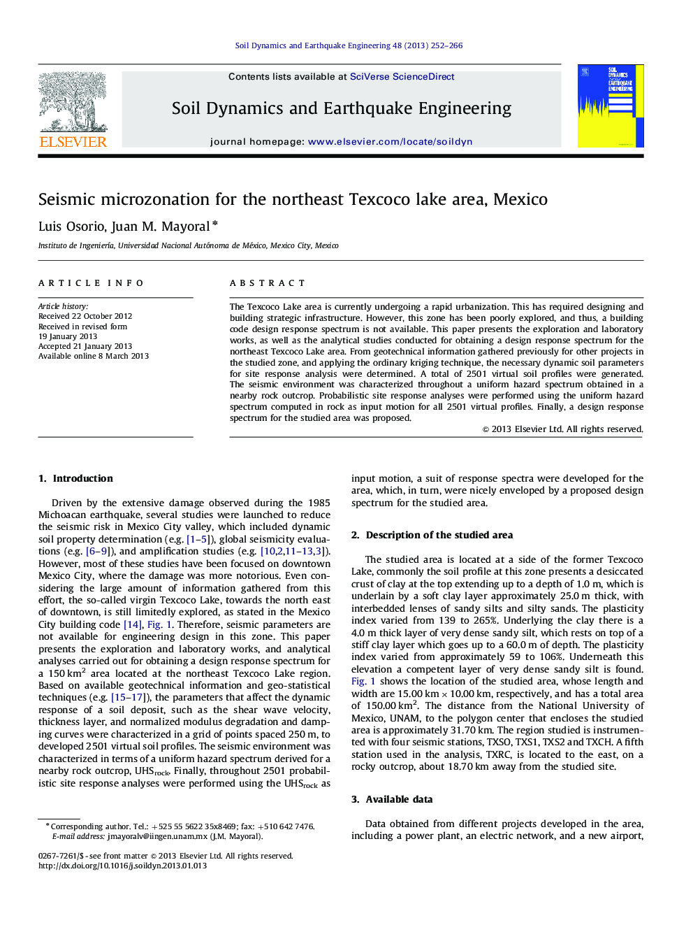 Seismic microzonation for the northeast Texcoco lake area, Mexico