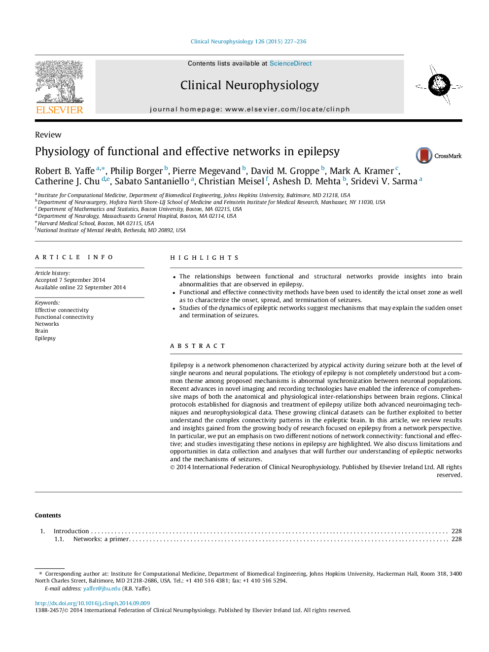 Physiology of functional and effective networks in epilepsy