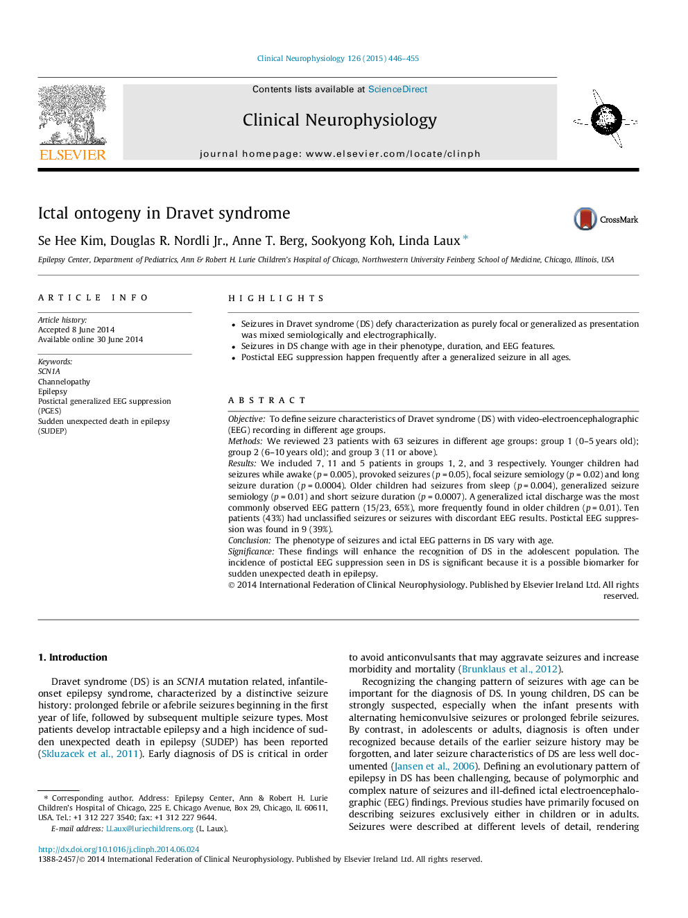 Ictal ontogeny in Dravet syndrome