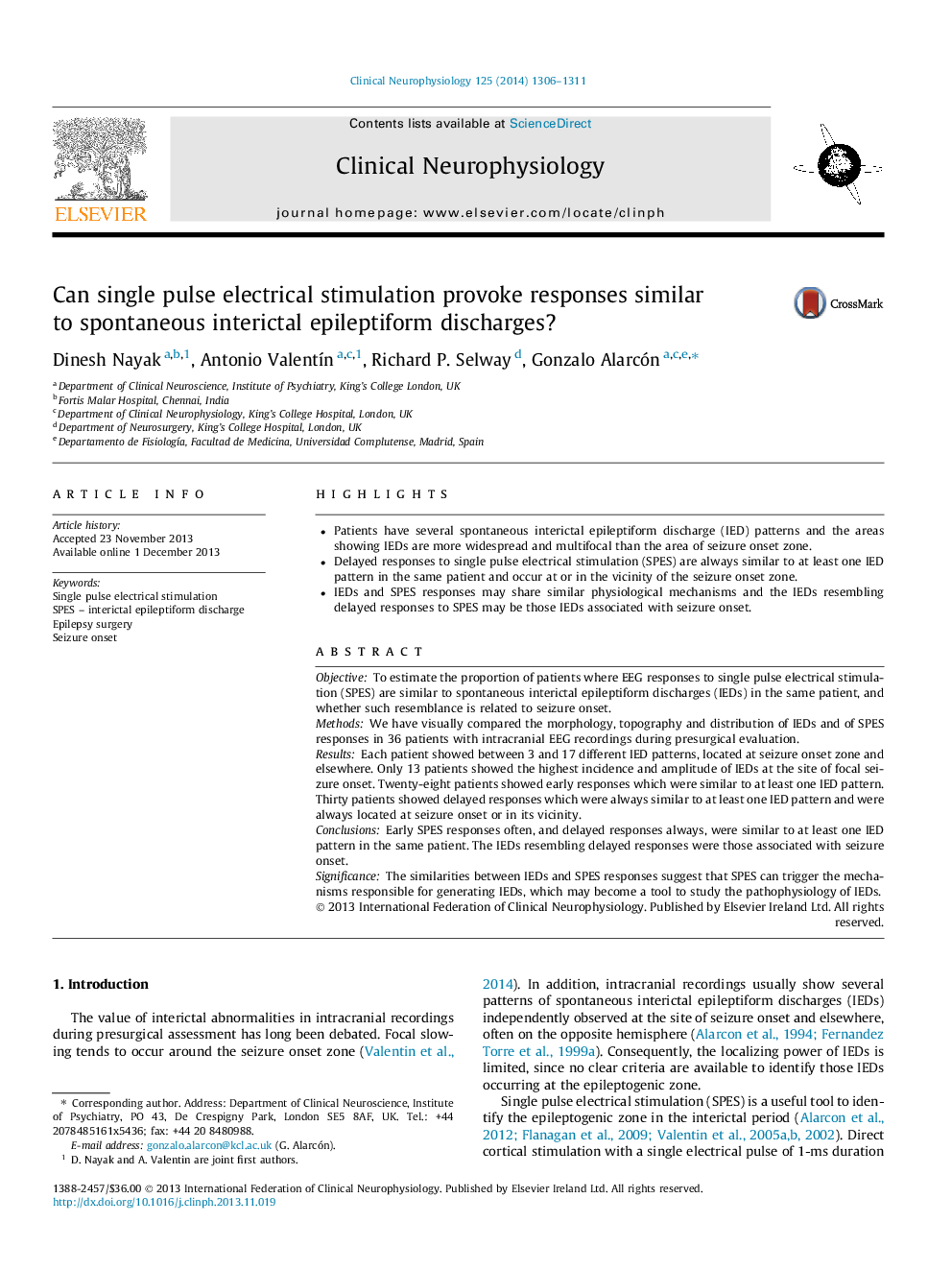 Can single pulse electrical stimulation provoke responses similar to spontaneous interictal epileptiform discharges?