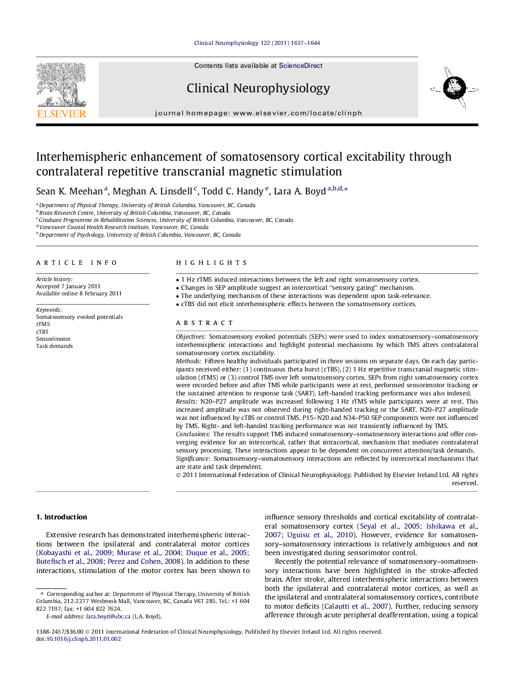 Interhemispheric enhancement of somatosensory cortical excitability through contralateral repetitive transcranial magnetic stimulation