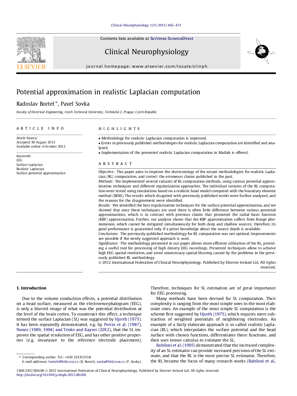 Potential approximation in realistic Laplacian computation