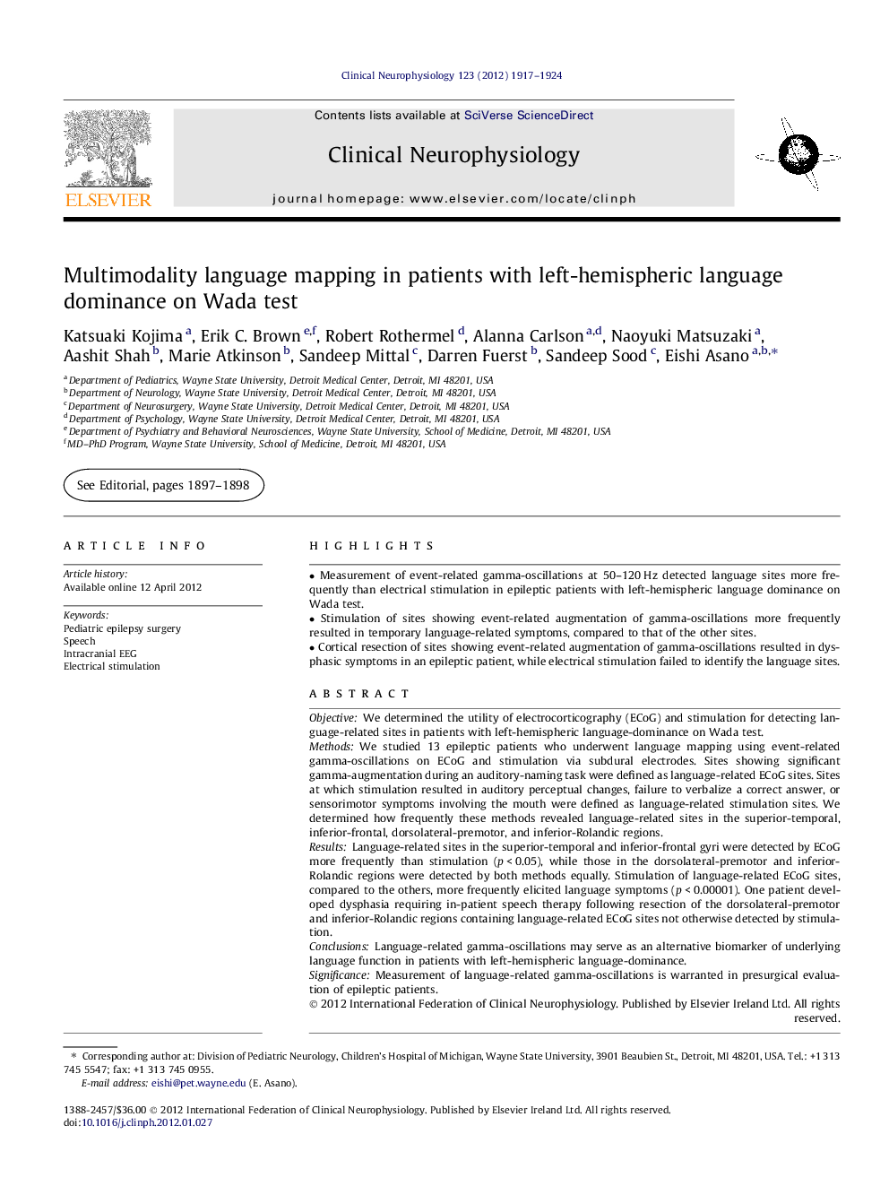 Multimodality language mapping in patients with left-hemispheric language dominance on Wada test