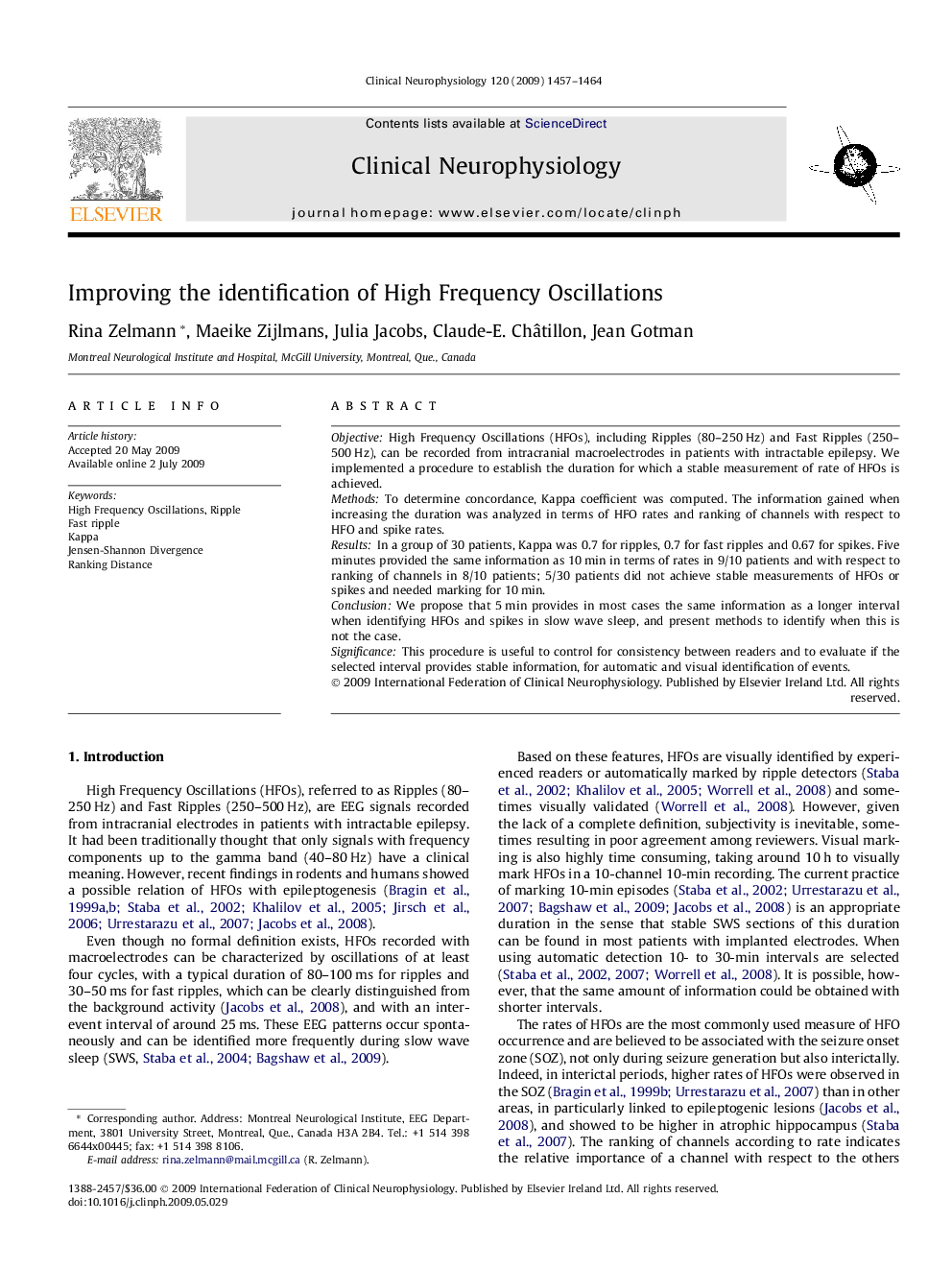 Improving the identification of High Frequency Oscillations