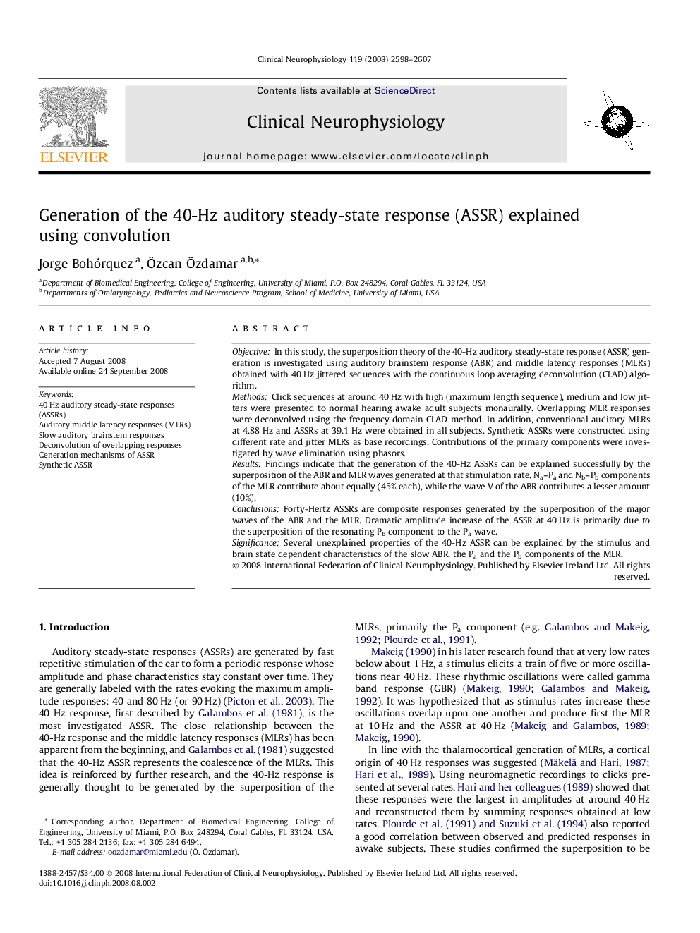 Generation of the 40-Hz auditory steady-state response (ASSR) explained using convolution