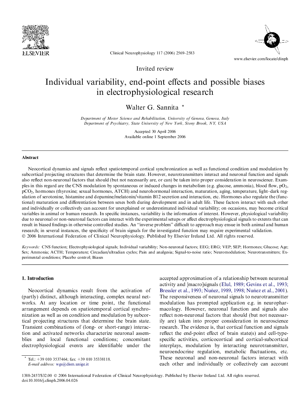 Individual variability, end-point effects and possible biases in electrophysiological research