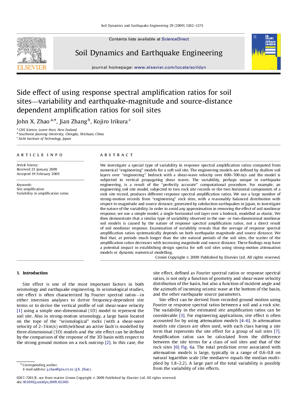 Side effect of using response spectral amplification ratios for soil sites—variability and earthquake-magnitude and source-distance dependent amplification ratios for soil sites