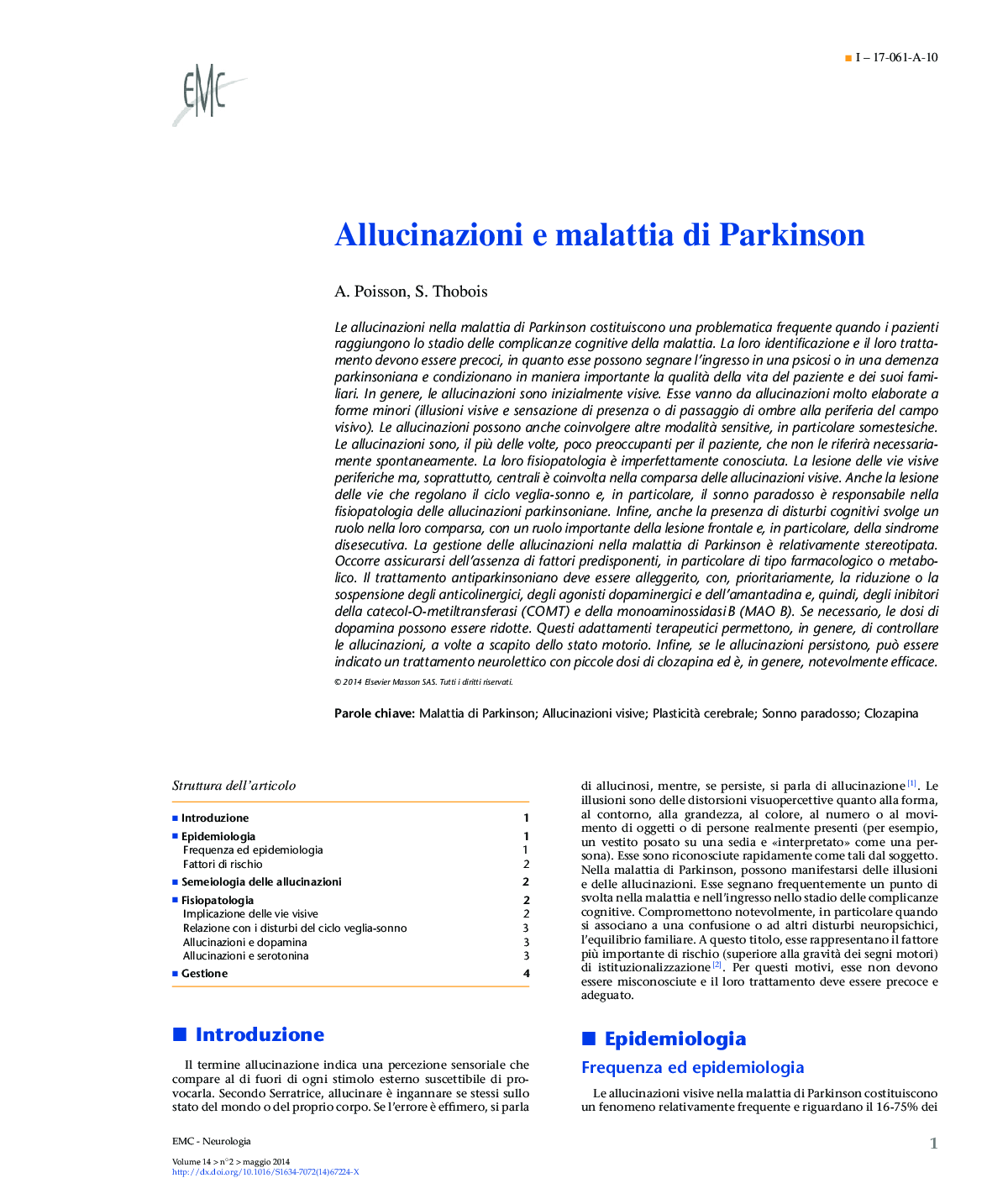 Allucinazioni e malattia di Parkinson